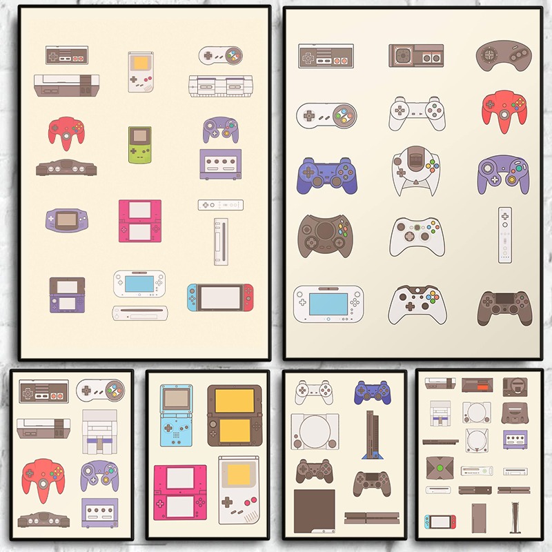 Evolution Gaming Console - (Pintura en Lienzo 2D) Póster de