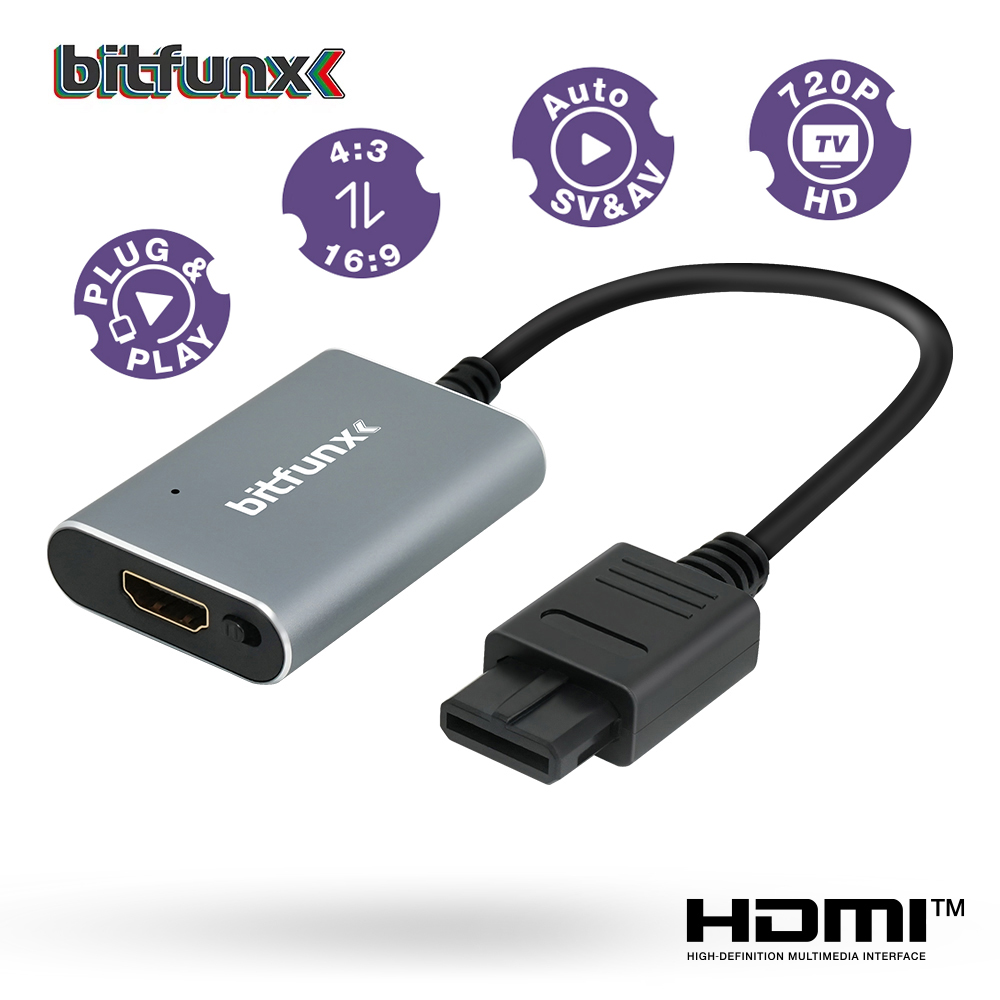 Gaming Console All In One - Bitfunx 720P HDMI ™ Adaptador s-video