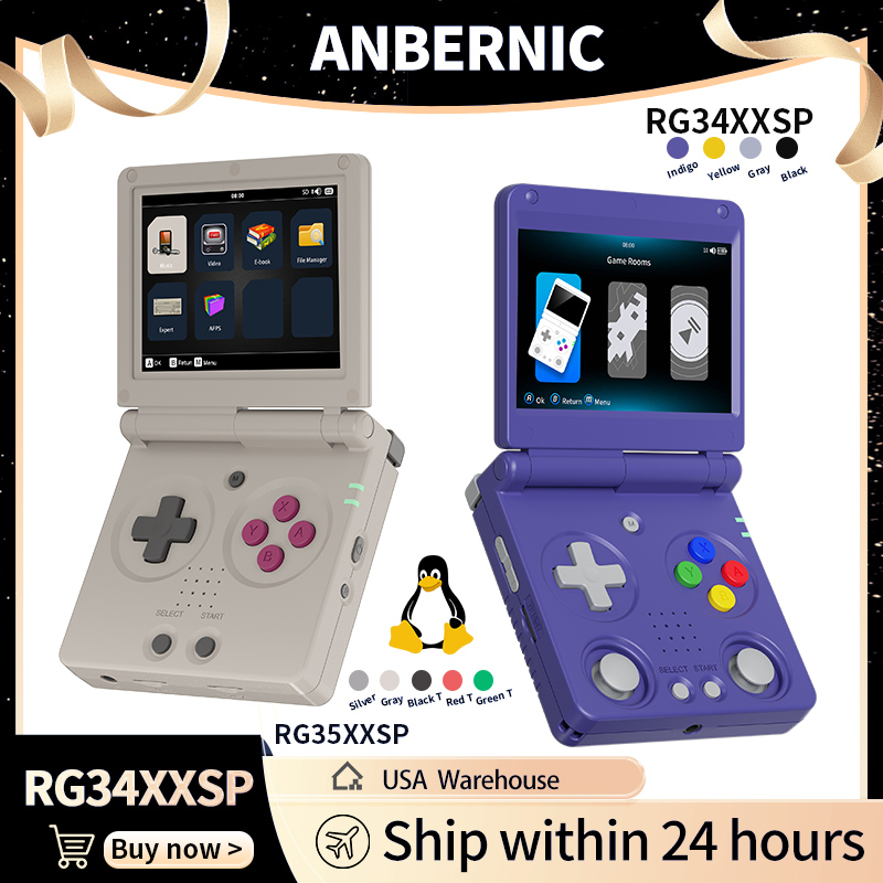 Anbernic RG34XXSP RG35XXSP Con - Gaming Console For Sale reseña y precio