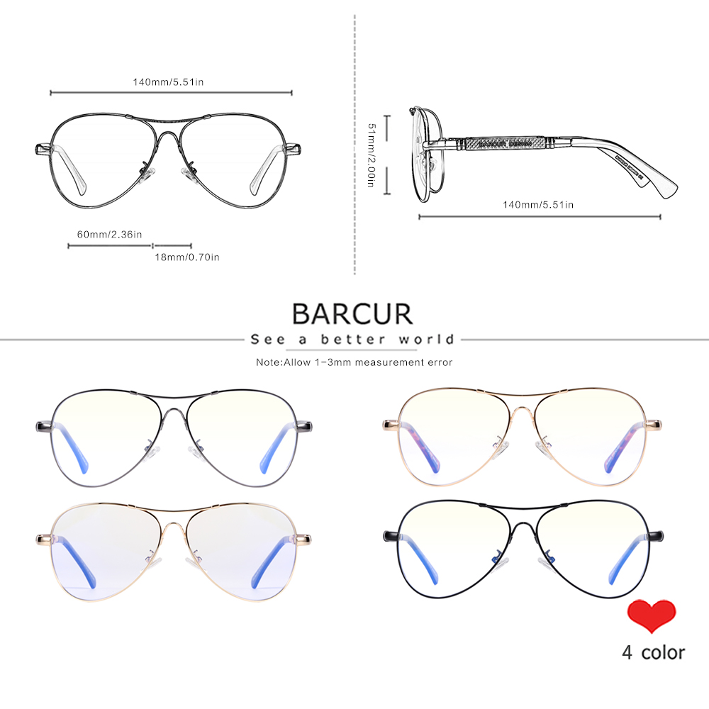 BARCUR Gafas con bloqueo de lu - Gaming Glasses Uv reseña y precio