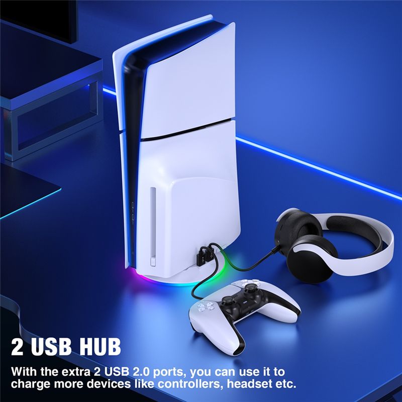 Soporte vertical AED7 con luz  - Gaming Console Holder reseña y precio
