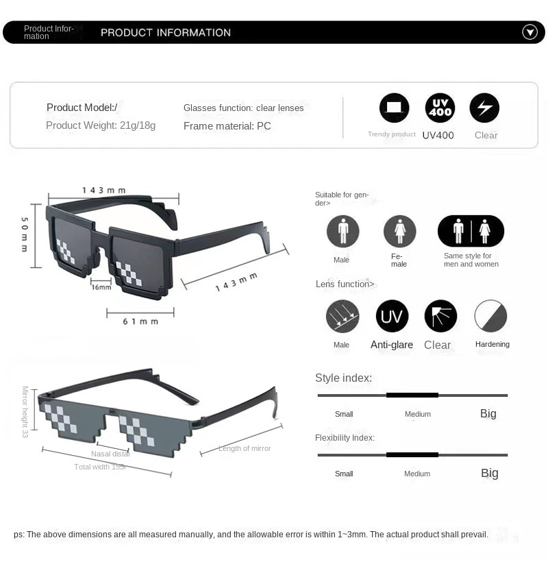Gafas de sol con diseño de Rob - Gaming Glasses Uv reseña y precio